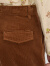 播商场同款秋冬新款美式复古高腰直筒休闲裤BDQ3KD0506 O90茶棕色 S