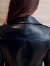 兰威费雷春秋冬小皮衣女装外套皮夹韩版修身加绒加厚 黑色加绒加厚款 4XL（138-150斤）