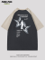 Foss Phil短袖T恤男士夏季潮牌拼接体恤男装休闲撞色半截袖上衣3968深灰2XL