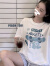LANWEIFEILEIins小众新款短袖女学生韩版宽松古着bf港风百搭上衣T恤潮 82滑板-白色（质量） M