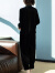 羊百吉（YANGBAIJI）妈妈春装2024新款高贵套装时尚洋气中老年女50岁60外套两件套春秋 黑色 XL建议85-100斤