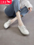 红蜻蜓休闲鞋女小白鞋女鞋士软底运动鞋女韩版鞋子女 WXB140781 米色 36