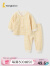 童泰（TONGTAI）婴儿内衣套装纯棉四季男女宝宝衣服对开上衣裤子儿童家居服 黄色 66cm