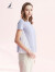 诺帝卡（NAUTICA）【商场同款】女装夏季款时尚拼接撞色弹力圆领短袖T恤女21VB01 5LC-浅紫色（222） S