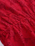 惟友大码女装连衣裙胖妹妹春装胖mm法式复古蕾丝红裙子 嫣红 P3建议170-190斤