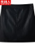 南极人（Nanjiren）黑色小皮裙半身裙女春秋季新款高腰显瘦PU皮短裙防走光a字包臀裙 杏色 XL