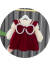 G.DUCKKIDS女童连衣裙秋冬季洋气周岁宝宝礼服儿童加绒公主裙子拜年服两件套 红 90cm