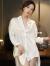 MOXTOC性感睡衣女夏季冰丝薄款2023年新款白衬衫睡裙高级感可外穿 白色 L适合121-140斤
