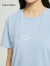 Calvin Klein  Jeans夏季女装舒适薄款箔印字母圆领舒适透气短袖T恤J213769 CDN-蓝色 M  （建议110-120斤）