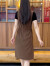 皮尔卡丹2024年夏季新款假两件连衣裙女z妈1妈装裙子大I码女装背带裙夏宽 黑色-长I袖X 3XL(建议120-135斤)