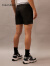 Calvin Klein【速干】运动24春夏男ck提花织带抽绳腰跑步健身运动短裤4MS4S845 001-太空黑 S