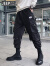 吉普（JEEP）工装裤男士春秋季中年战术机能美式搭配长裤束脚多口袋骑行机车裤 黑色 M