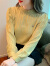 皮尔卡丹（pierre cardin）木耳立领雪纺衫女长袖上衣2024年春装新款女设计感洋气小众衬衫女 黄色 M-95-105斤