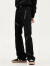 智时代 Voguo Relay 暗黑宽松微喇叭黑色牛仔裤多拉链设计感男女裤 黑色 现货 L
