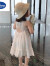 迪士尼（Disney）儿童沙滩裙女童装夏季海边度假风连衣裙宝宝洋气蕾丝露背吊带裙子 白色 90cm
