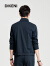 迪柯尼（DIKENI）高端轻奢男装外套新品轻商务易打理休闲针织立领夹克 深宝蓝 165/88A