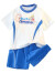迪士尼（Disney）品牌童装男童夏装短袖套装夏季衣服裤子两件套1-10岁儿童运动套装 蓝色 100cm