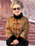 MGRRXINU高端品牌秋冬新款中老年女装奶奶蚕丝外套妈妈香云纱短款棉老人 桔红色 2XL (135-145斤)