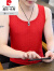 皮尔卡丹（pierre cardin）男士韩版冰丝休闲背心青年夏季修身型个性汗背心潮牌紧身运动无袖 1100红色纹 3XL 150-165斤