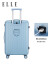 ELLE法国行李箱时尚轻奢女士拉杆箱万向轮密码箱TSA密码锁旅行箱 冰川蓝 24英寸 托运箱