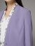 娜尔思·灵（naersiling）【醋酸】商场同款时尚商务纯色七分袖西装外套女2024秋新款 淡紫色 S