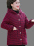 俞兆林 中老年女装冬装妈妈装棉服四五十岁棉衣夹棉格子外套大码女装 黑白 XL（90-110斤）