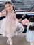 迪士尼（Disney）女童连衣裙春秋款2023新款春季洋气儿童女孩宝宝春装爱莎公主裙子 粉色 130建议身高120-130年龄8-9岁