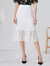 爱特爱（EITIE）精致优雅法式包臀裙高腰蕾丝半身裙夏季新款品牌女装B2306114 极光白10 38/160/66A