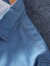 卡鲁微XL-8xL胖子牛仔衬衫男长袖宽松春秋季大码工装外套休闲肥佬男衬衣 深蓝色 XL适合140-160斤