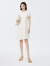 朗姿【三醋酸Basic衣橱】休闲连衣裙夏季新款裙子高级感明星同款 白色3 155/76A/S