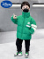 迪士尼男童羽绒服冬装洋气男孩面包服宝宝短款外套儿童韩版羽绒服童装潮 翠绿色 130建议7-8岁