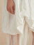 播播吊带连衣裙女2024夏季新款设计感拼接长款花苞纱裙DDR2LD5613 W40本白 L