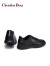 克雷斯丹尼（Chrisdien Deny）男士休闲通勤舒适圆头系带运动鞋百搭时尚休闲皮鞋 黑色GTFL904N1J 43
