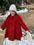 BMOI新年红高端双面羊绒大衣女小个子斗篷2023秋冬新款毛呢子加厚外套 驼色 S 80-120斤