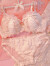 月袖（YUEXIU）少女洛丽塔内衣女纯欲可爱小胸聚拢无钢圈舒适日系甜美文胸罩套装 粉色套装 XL码【38/85 AB】