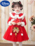 迪士尼（Disney）韩系2023新款女童汉服冬连衣裙加绒儿童唐装裙子冬装中国风古装 68粉色(加绒) 140
