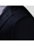 希劳艾格（SIROUAOGO）品牌羊毛西服套装男藏青条纹商务修身正装高端西装两件套男 藏青条纹【上衣+西裤】 46/修身款