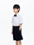 little MO&Co.little moco童装24夏装新款男童纯棉短袖衬衫演出礼服KBD2SHT007 本白色 110/56