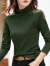 萨蒙路易品牌长袖T恤女秋冬新款高领时尚洋气修身内搭打底衫女 军绿色 XL