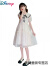 迪士尼（Disney）女童连衣裙夏装2024夏季新款中大童韩版系带洋气雪纺圆点公主裙子 米白色 120cm