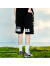 天龙致尊Denon supreme短裤2021夏季新款烫金熊猫字母印花休闲运动五分裤 KLX2056黑色 M