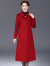 Missdaling2024新款双面呢羊绒大衣女长款修身显瘦中年高贵夫人气质秋冬女装 酒红色 5XL（150-160斤）
