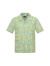 RARE威雅男装24夏季新款时尚休闲短袖衬衫男士棉质古巴领印花短衬 白绿色 #38