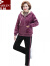 俞兆林（YUZHAOLIN）妈妈装2024年新款中老年女装中年加厚加绒运动 套装粉紫(两件套) XL(建议90-110斤)