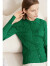 AMII双排扣针织衫女秋冬新款打底衫外搭修身上衣毛衣 正绿 155/80A/S