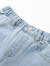 哈吉斯（HAZZYS）品牌童装男女童长裤2024春季新款柔软舒适透气弹力宽松牛仔长裤 蓝牛仔 120