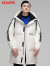鸭鸭羽绒服男中长款2022年冬季新款保暖时尚潮流帅气男士冬装外套A 白色 160/XS
