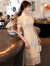 黛娜娅（Dainaya） 旗袍女2024春夏新款大码女装中国风日常改良复古汉服连衣裙 3596 黄色 XL