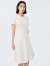 朗姿【三醋酸Basic衣橱】休闲连衣裙夏季新款裙子高级感明星同款 白色3 155/76A/S