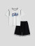 Gap男幼童夏季LOGO速干运动两件套663624儿童装分体套装 白色套装 90cm(2岁)